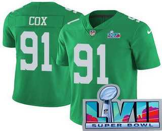 Men's Philadelphia Eagles #91 Fletcher Cox Limited Green Rush Super Bowl LVII Vapor Jersey,We sell and wholesale Men's Philadelphia Eagles #91 Fletcher Cox Limited Green Rush Super Bowl LVII Vapor Jersey on line form chian!
